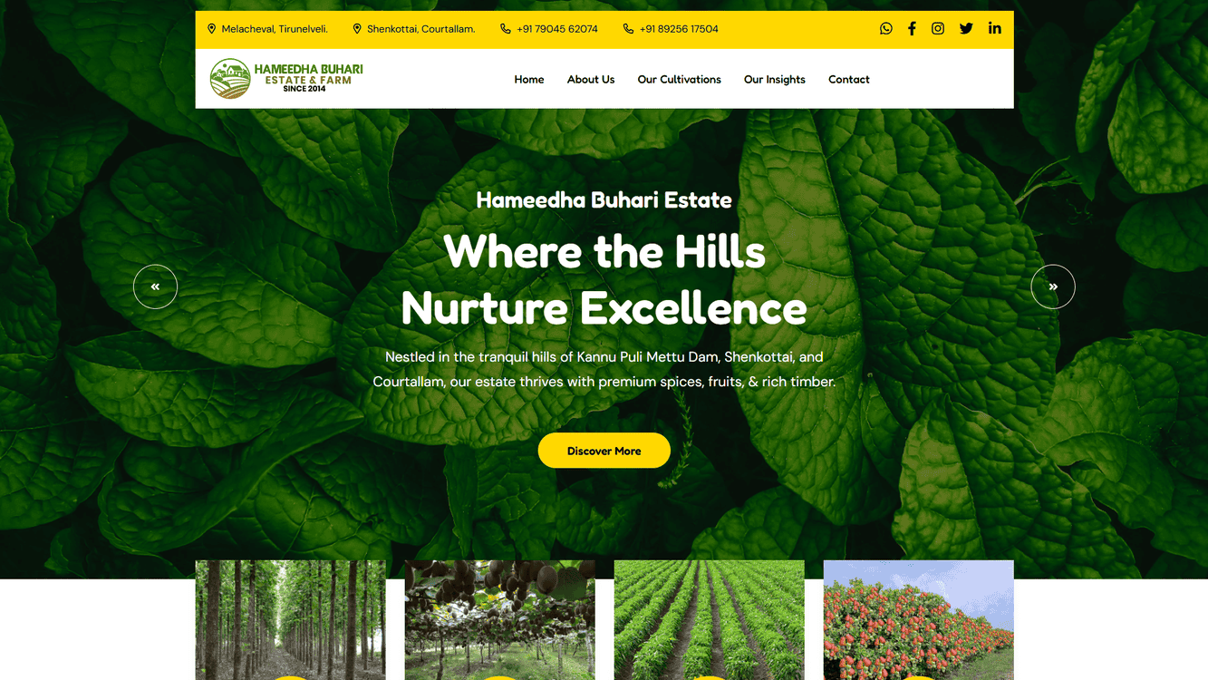 Hameedha Buhari Farm & Estate has been committed to sustainable agriculture.