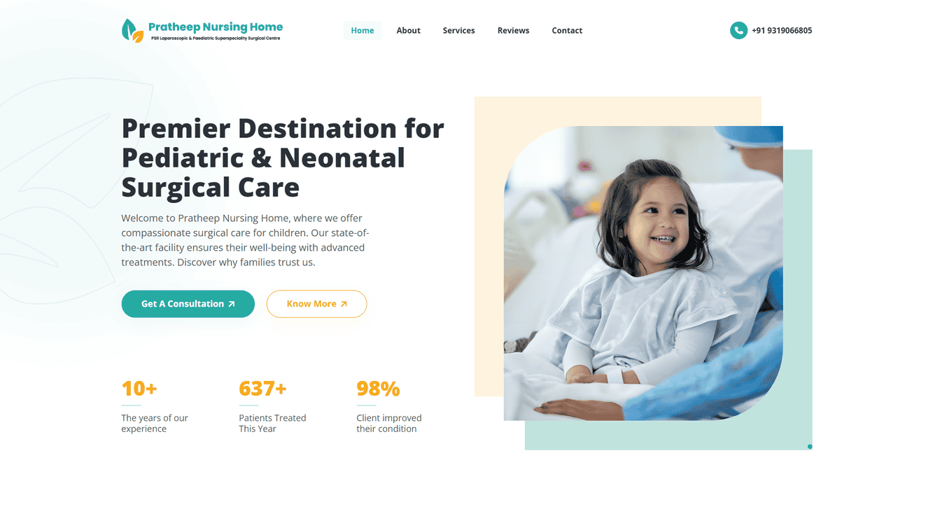 Pratheep Nursing Home is a leading pediatric and neonatal surgical center in Tamil Nadu, led by Dr. Pratheep Samraj.